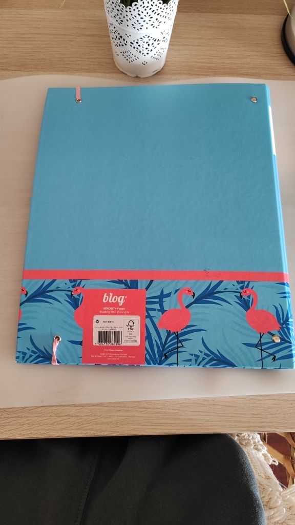 Capa de argolas com elástico