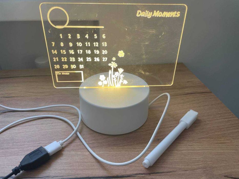 Світлодіодний нічник Дошка для нотаток USB дошка з календарем