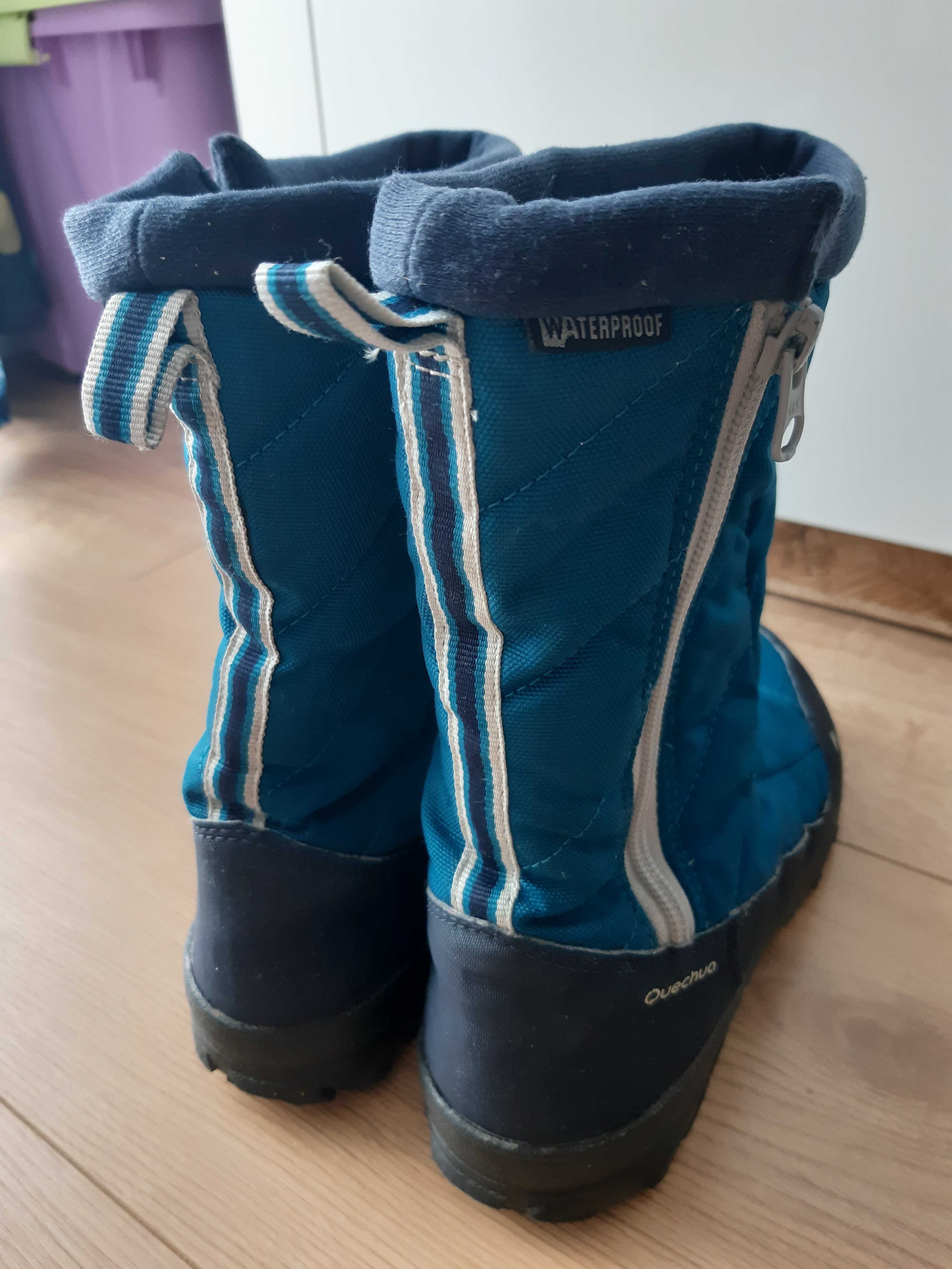 Buty zimowe śniegowce kozaki wodoodporne Quechua Decathlon r. 36