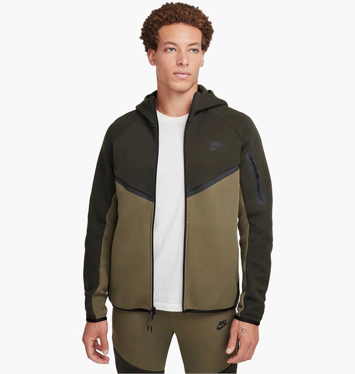 ОРИГІНАЛ! Кофта Nike Tech Fleece Fz Wr Olive XS S M L XL | HV0949-355