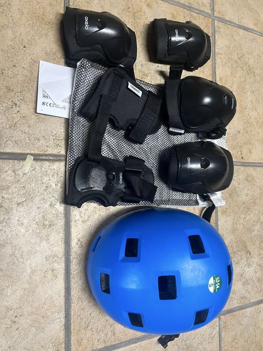 Capacete criança + kit proteçao