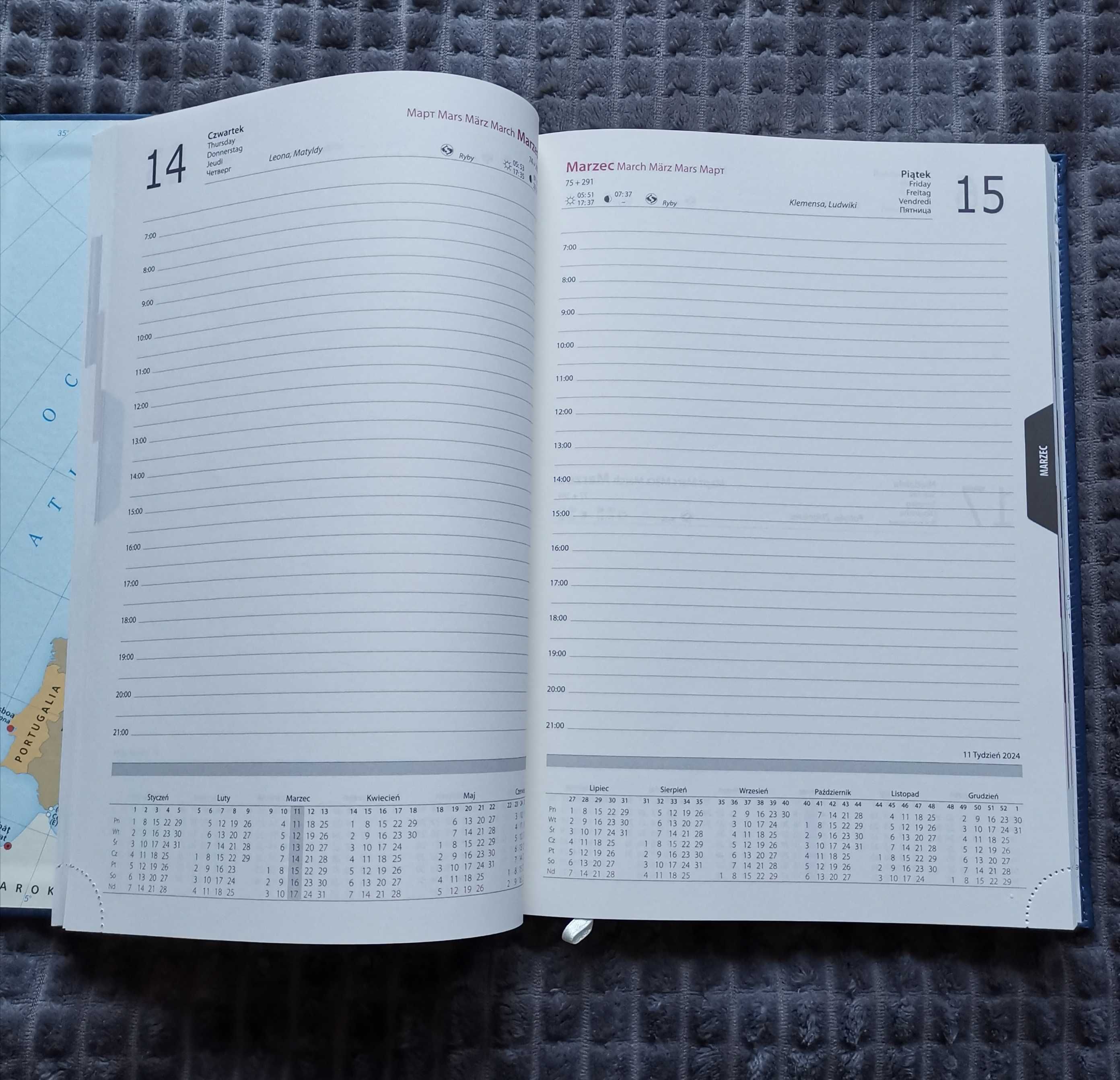 Kalendarz a4 dzienny 2024