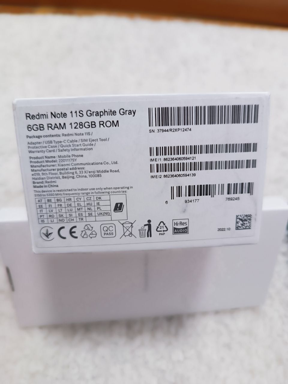 Xiaomi Redmi note 11s 8/128