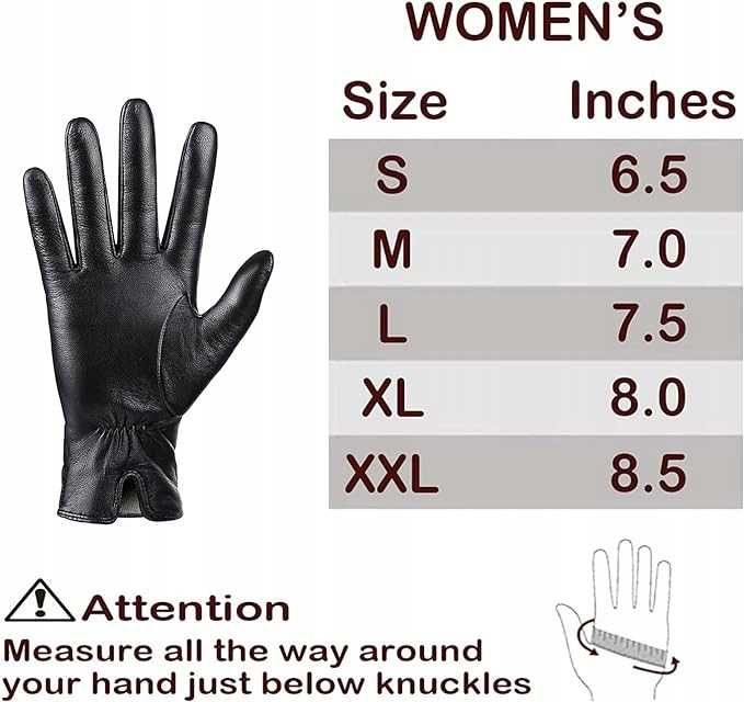 Skórzane rękawiczki Naturalna Owcza skóra Rozm. XL