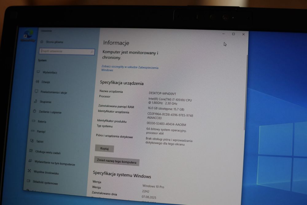 Fujitsu E5510 + Win11 + stacja dokujaca + 2x ładowarka