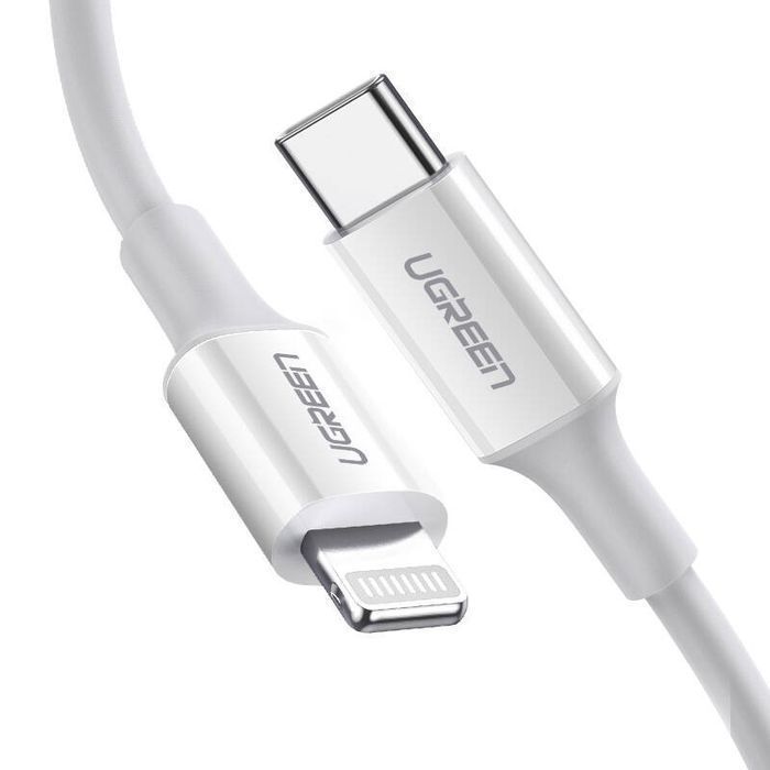 Kabel Usb-C Do Lightning Ugreen Us171, 3A, 0.25M (Biały)