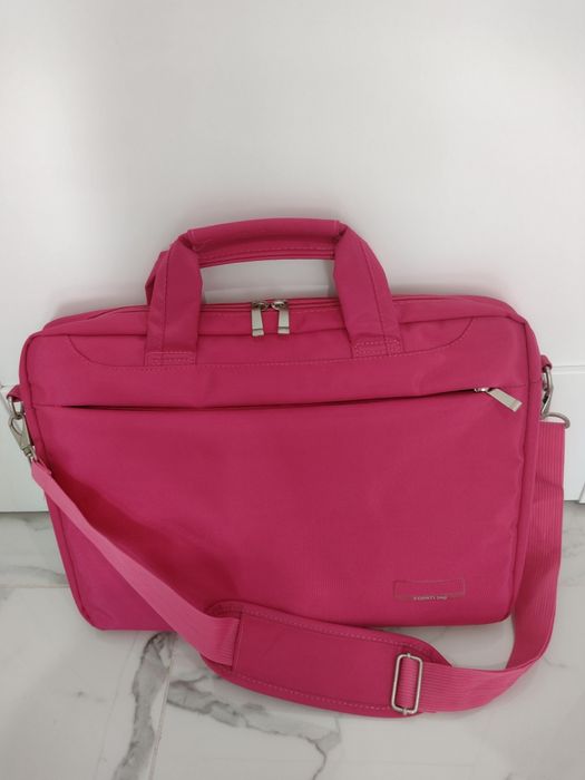 Różowa duża torba na laptopa damska