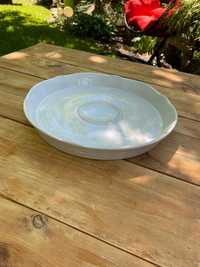 Duży ceramiczny talerz tortownica patera