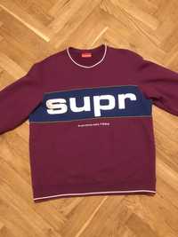 Supreme piping crewneck dark magenta