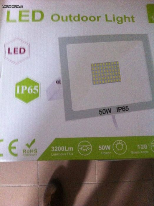 Projectores de Leds 50W 3200 lumens p/ exterior novos