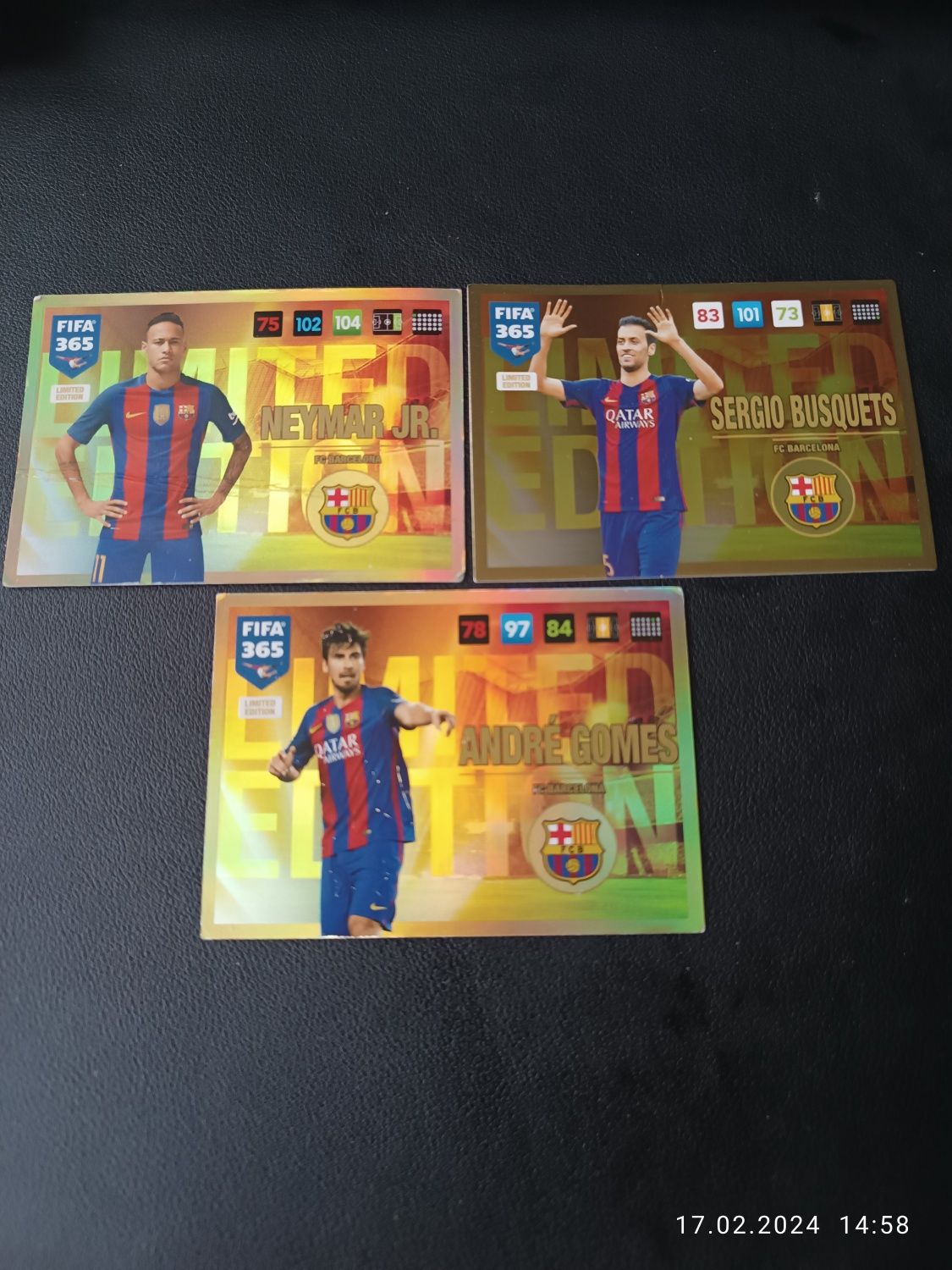 Karty limited edition FIFA 365 Fc Barcelona 2017 panini