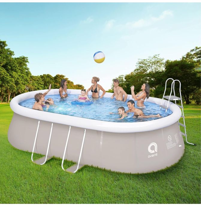 Piscina oval PVC de estrutura 10.000 litros