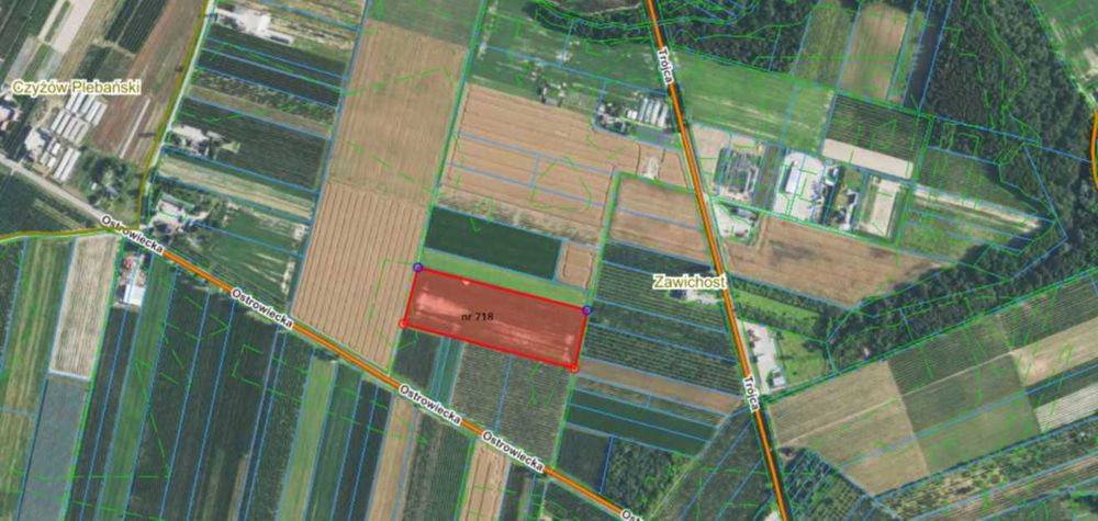 Działka inwestycyjna 2,32 ha – Zawichost