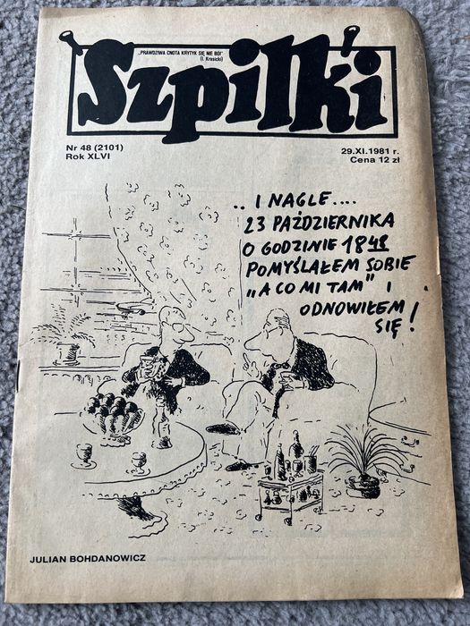 Gazeta szpilki 29 listopada 1981 nr 48 (2101) - kolekcja gazet PRL