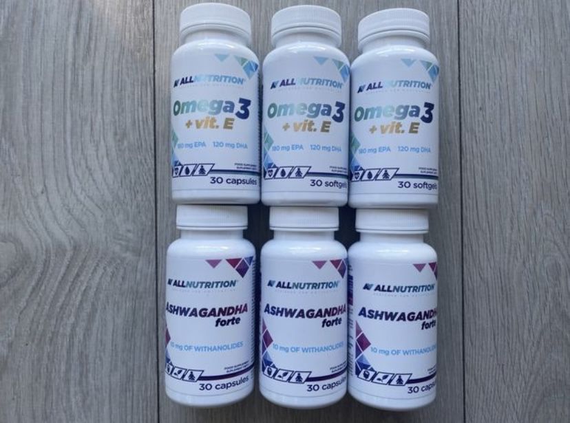 90x Ashwagandha + 90x Omega 3 Allnutrition Okazja Tanio