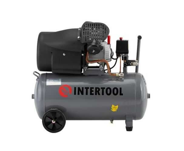 Компресор 50 літрів 2 циліндра 354 л/хв PT-0004 Интертул