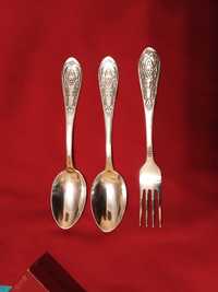 Серебряные десертные столовые чайные  ложки вилки серебро срібні 916