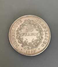 Moeda 50 francos - Prata - 1975
