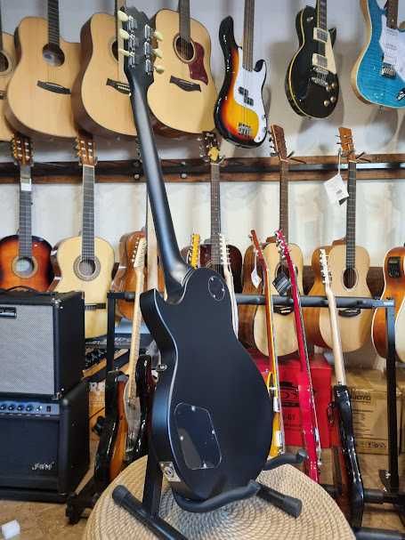 Satin Black Series Ambra Les Paul gitara elektryczna