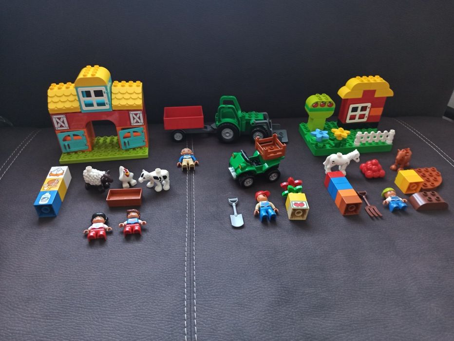 Lego duplo farma quad farmera ogród traktor z przyczepą