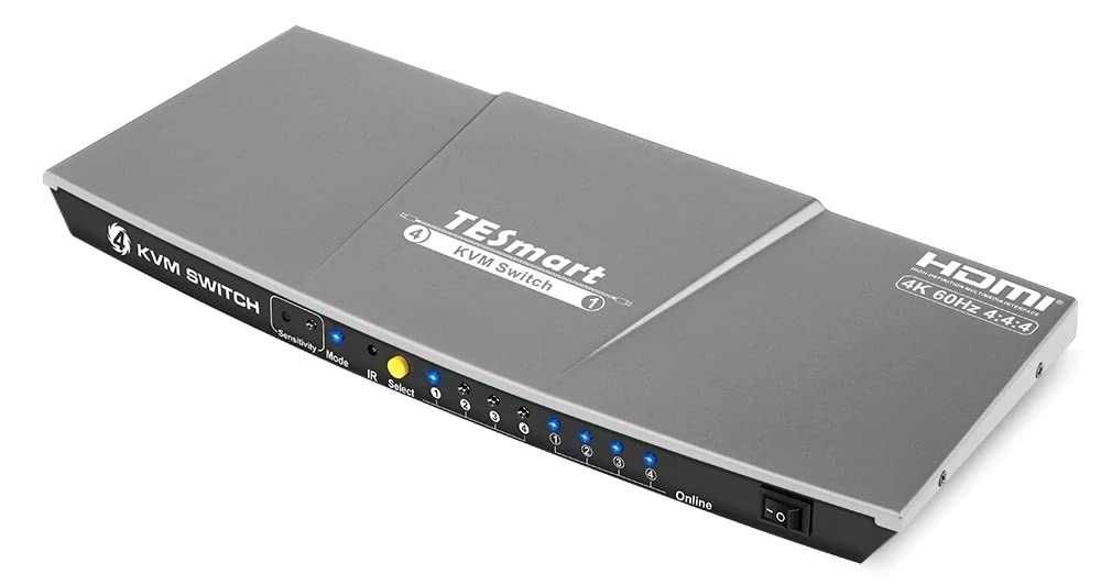 [Usado] HDMI KVM Switch TESmart 4 portas 4K 60Hz