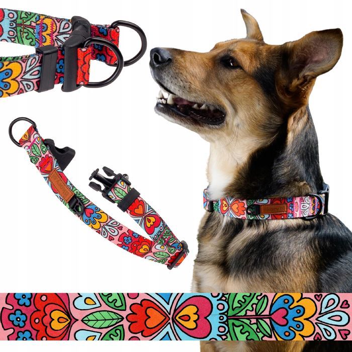 obroża double lock dla silnego dużego psa bokser doberman l/xl 30 mm