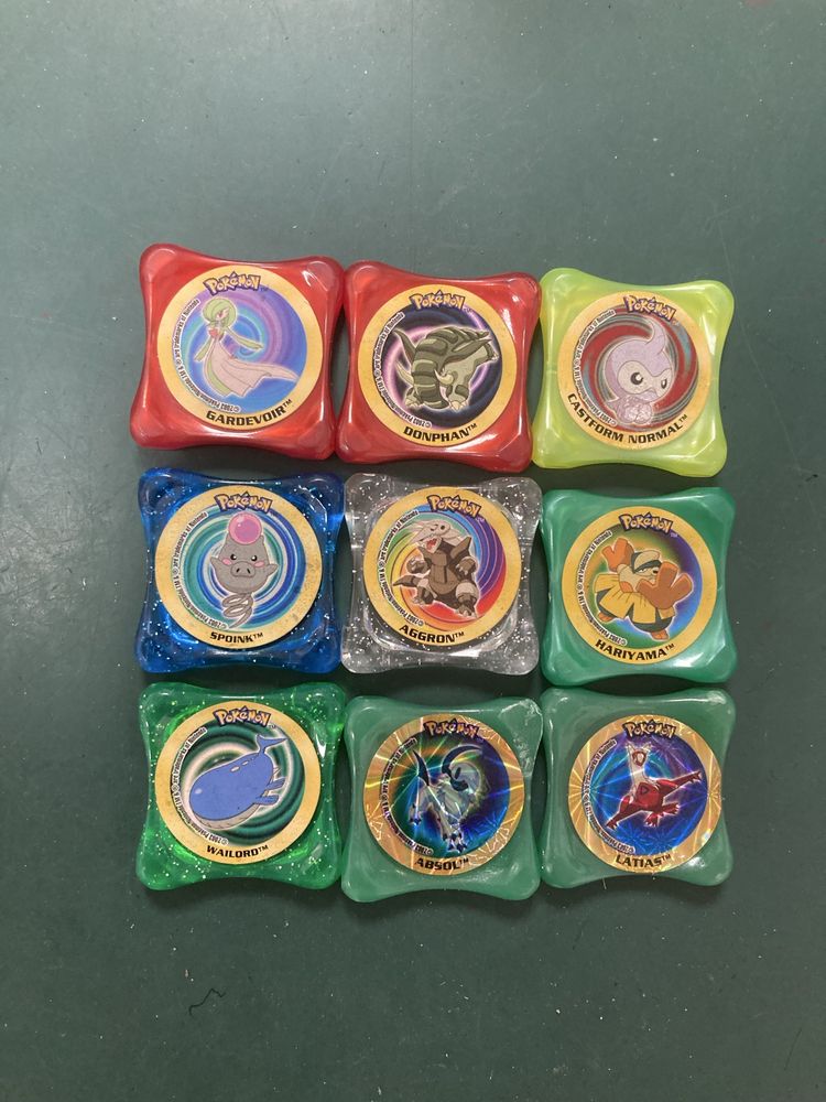Brinquedo Conjunto 9 Tazos Waps Pokemon