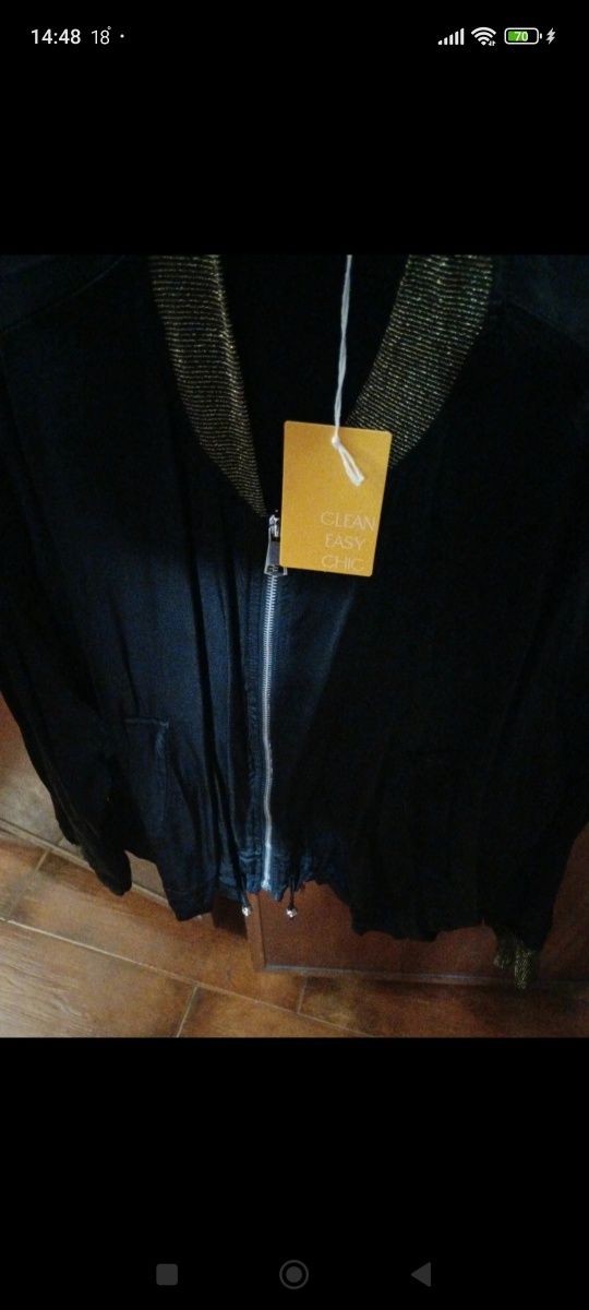 Blusão bomber preto novo