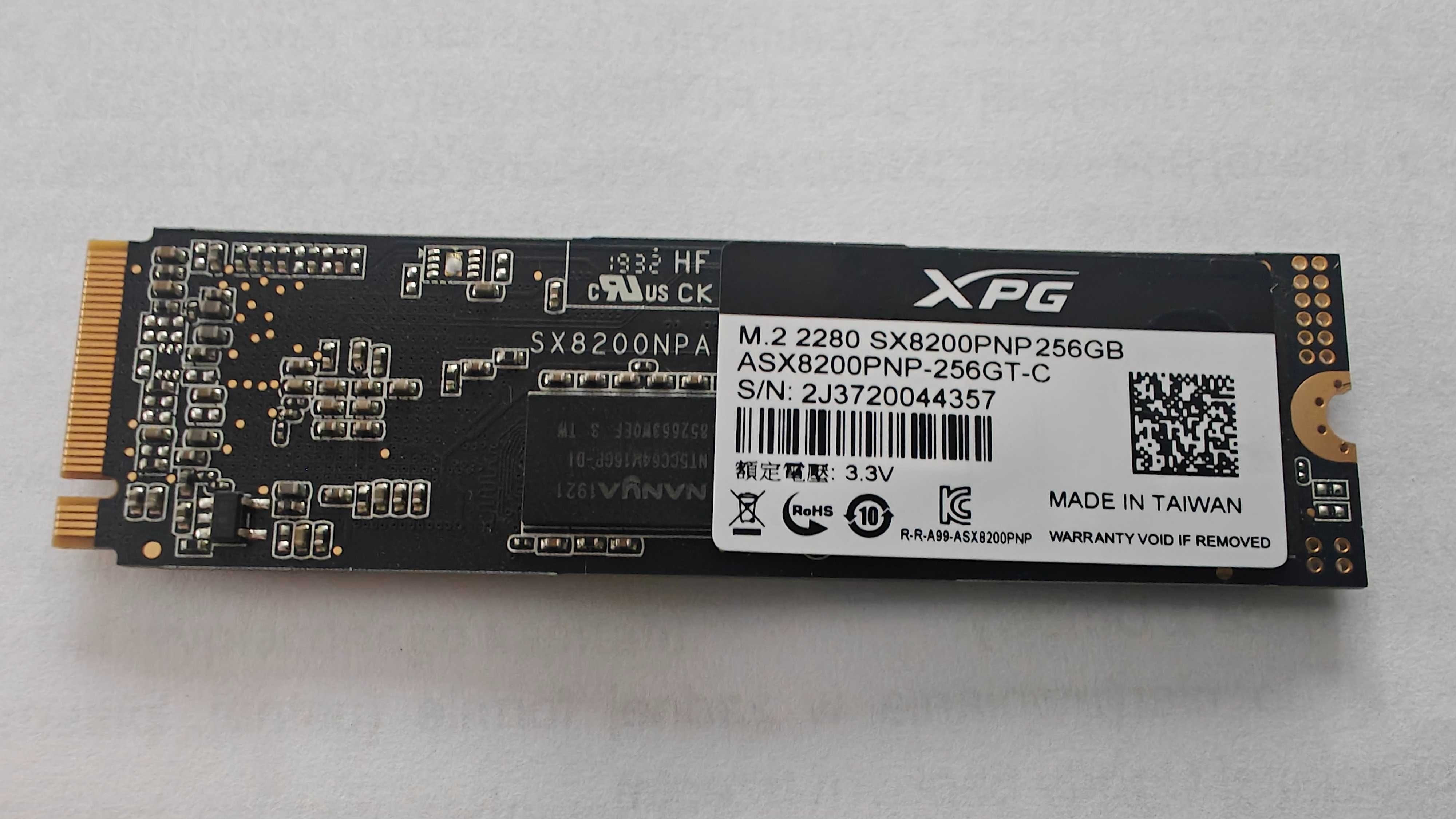 Dysk 256GB  NVMe ADATA M.2 XPG SX8200