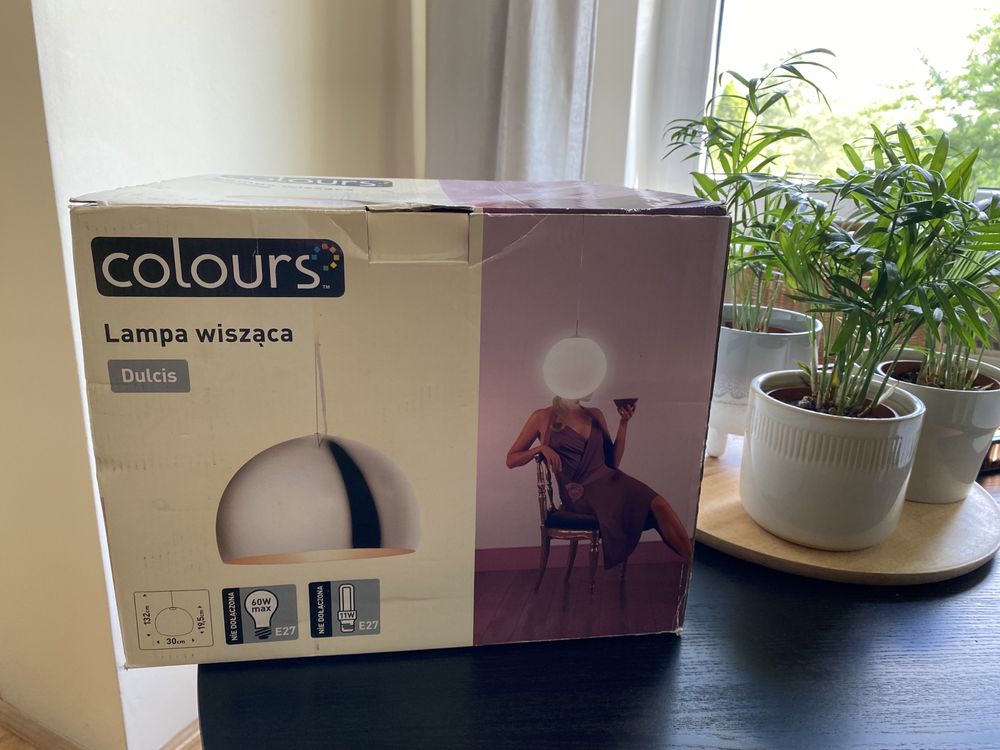 Lampa Dulcis colours srebrna SUFITOWA Połysk jak w BAUHAUS Nowa OKAZJA