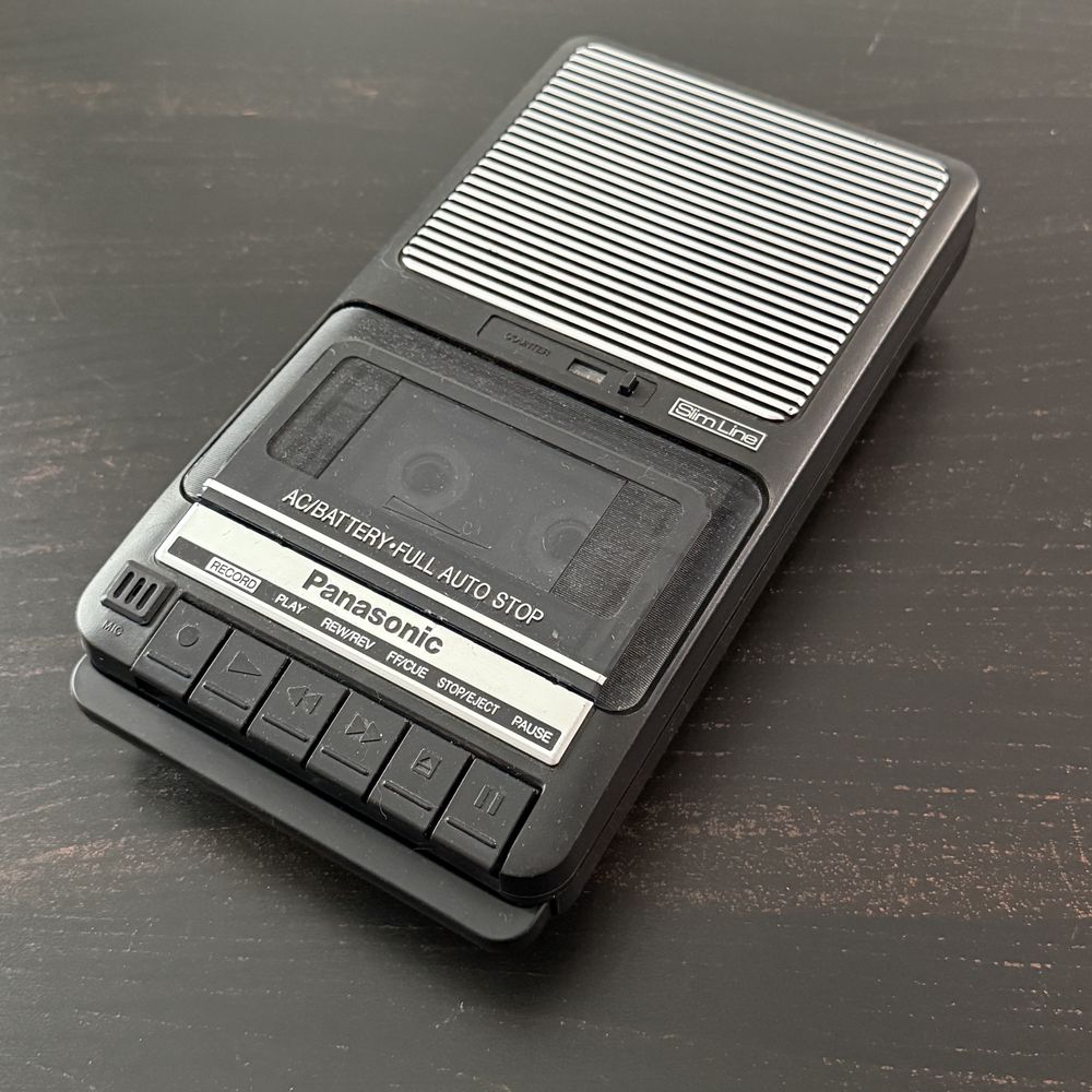 Dyktafon, Magnetofon na kasety, Panasonic, vintage, retro, antyk