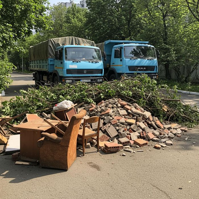 Вывоз мусора и хлама в Запорожье: мебель, строймусор, ветки. Быстро