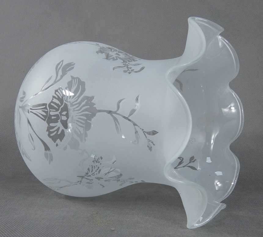 Biały TULIPAN klosz LAMPA NAFTOWA secesja 8,5 cm