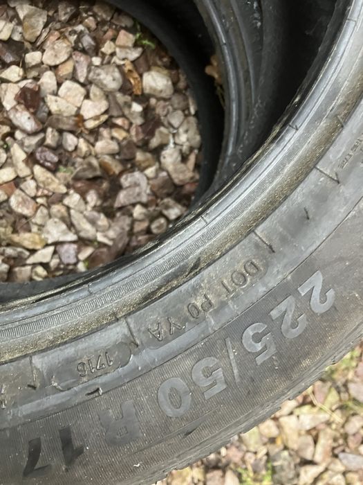 Opony zimowe 225/50 r17 para bieznik 5mm