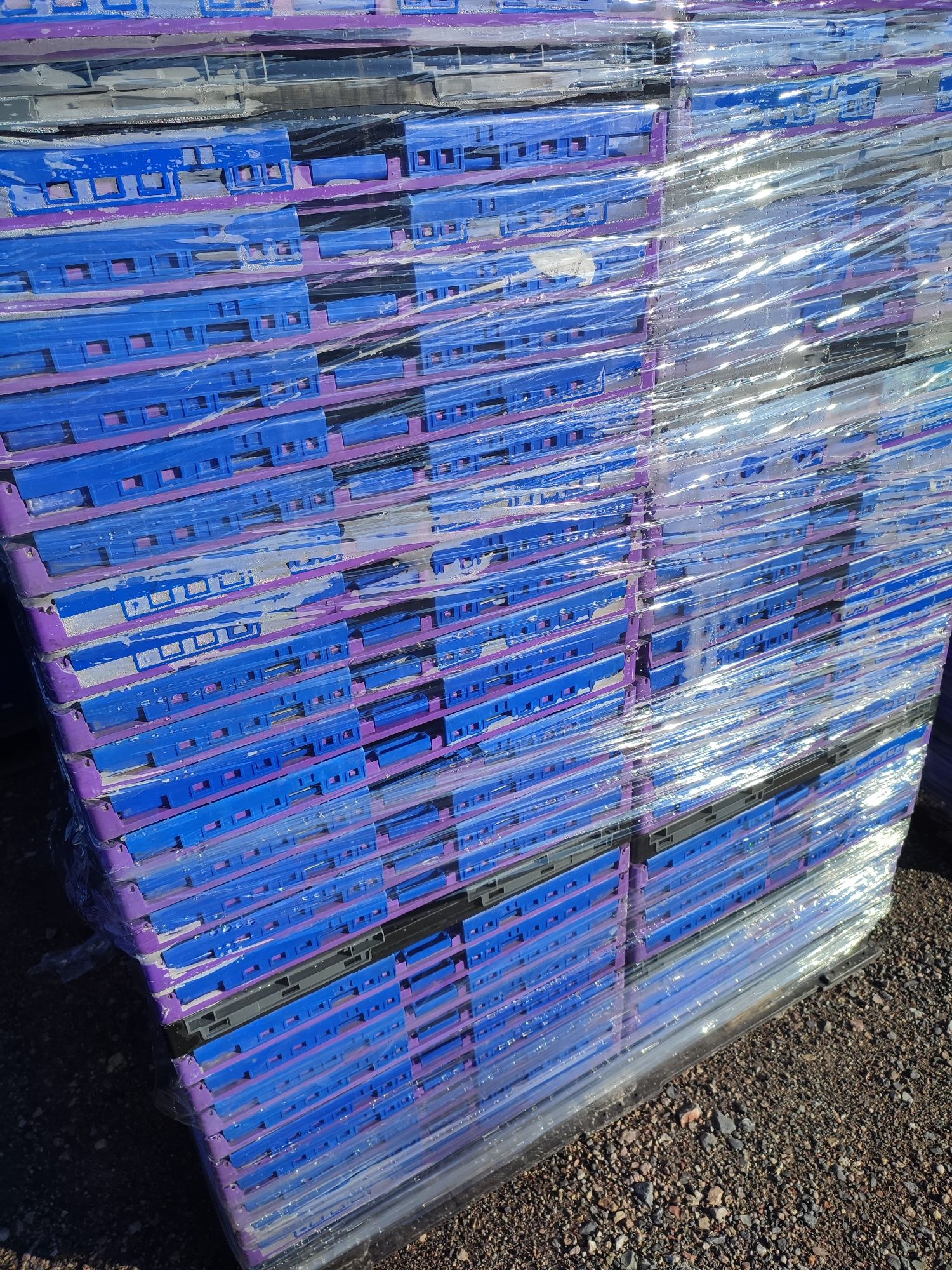 600x400x280 składane pojemniki magazynowe skrzynki plastikowe 60x40x28