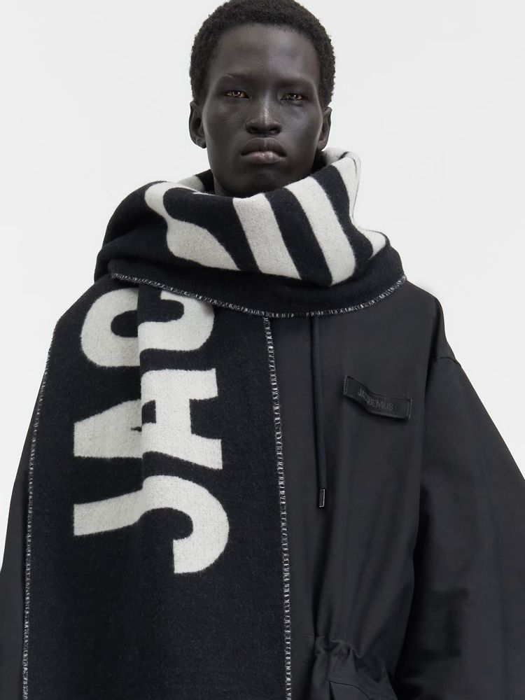 Шарф Jacquemus чорний оригінал