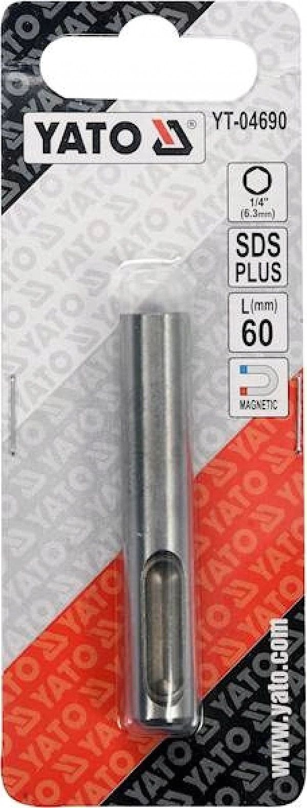 Adapter Sds Plus Hex Do Bitów 1/4 Yt-04690 Yato #