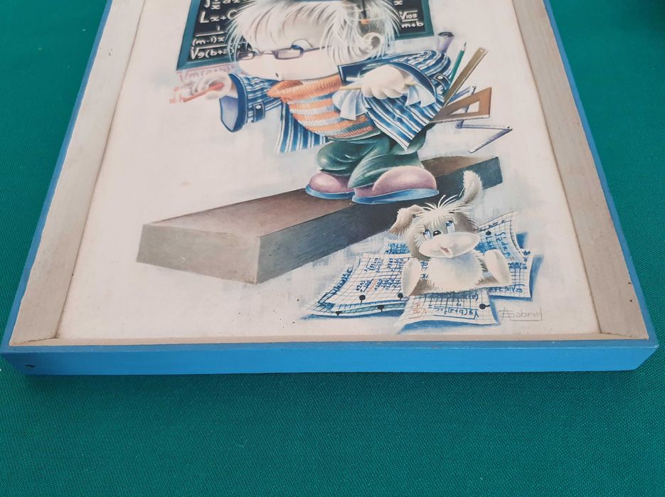 Aluno sabichão - Quadro infantil - vintage