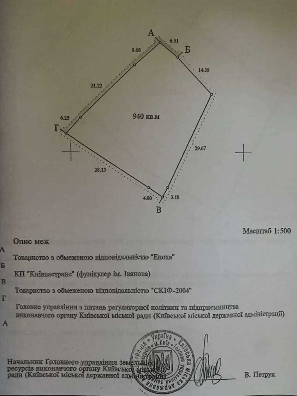 Видовой участок в историческом центре Киева с готовым проектом!