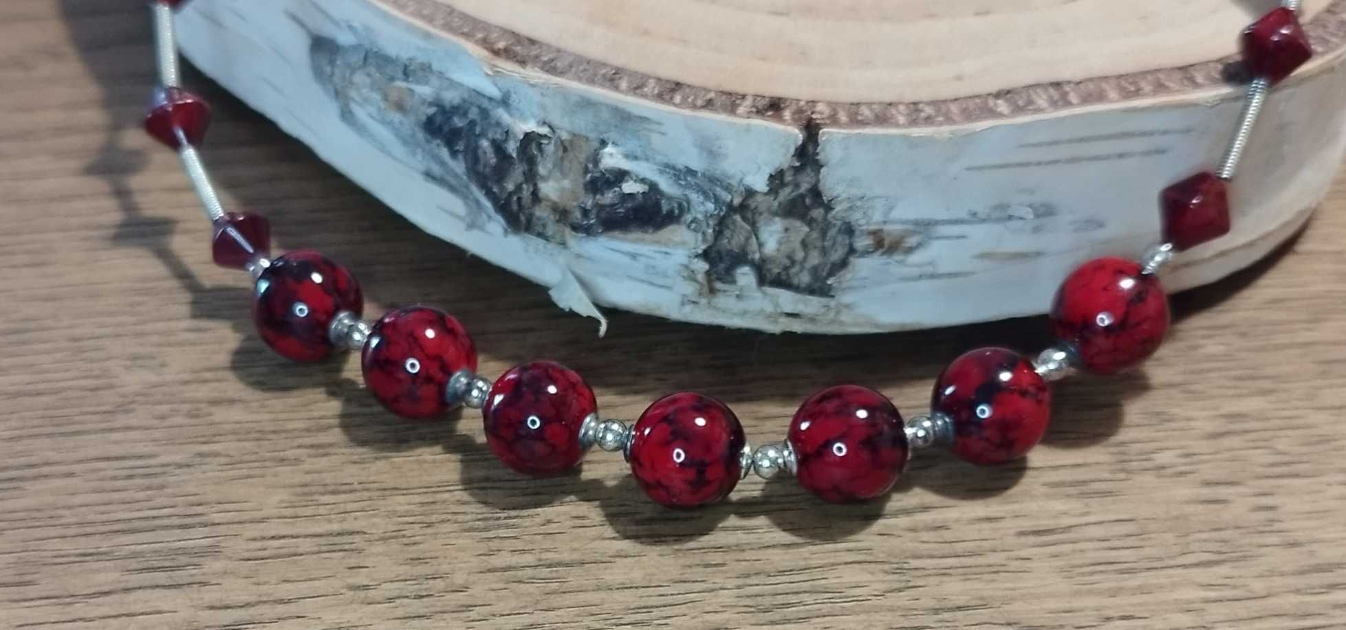 Naszyjnik z koralików szklanych Handmade