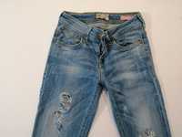 Bershka spodnie jeansy, 34 XS, S, dziury, przetarcia Push Up