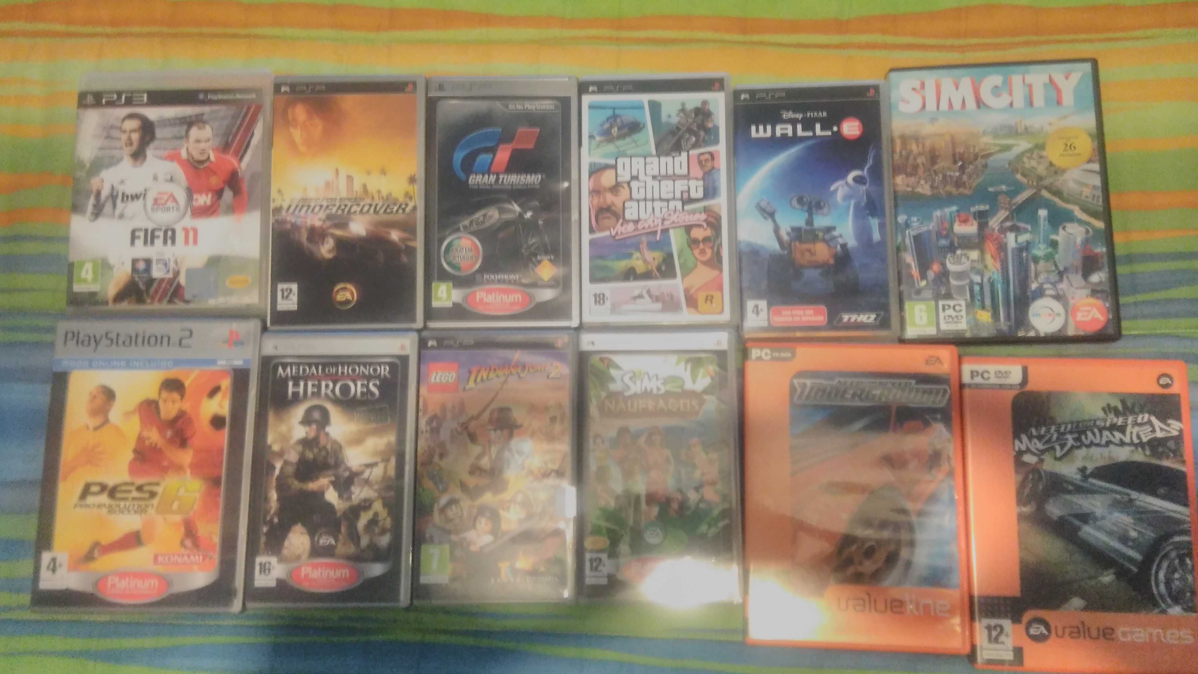 Jogos GameBoy Advance, PSP, PS2, PS3, PC