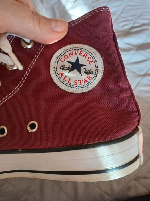 Okazja Converse All Star bordowe trampki roz 38,5 stan  jak nowe