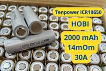 Новый высокотоковый аккумулятор 18650 Tenpower 20SG 2000mAh 30А