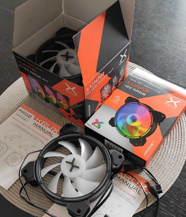 wentylator x4szt. KRUX Lunar 120 ARGB