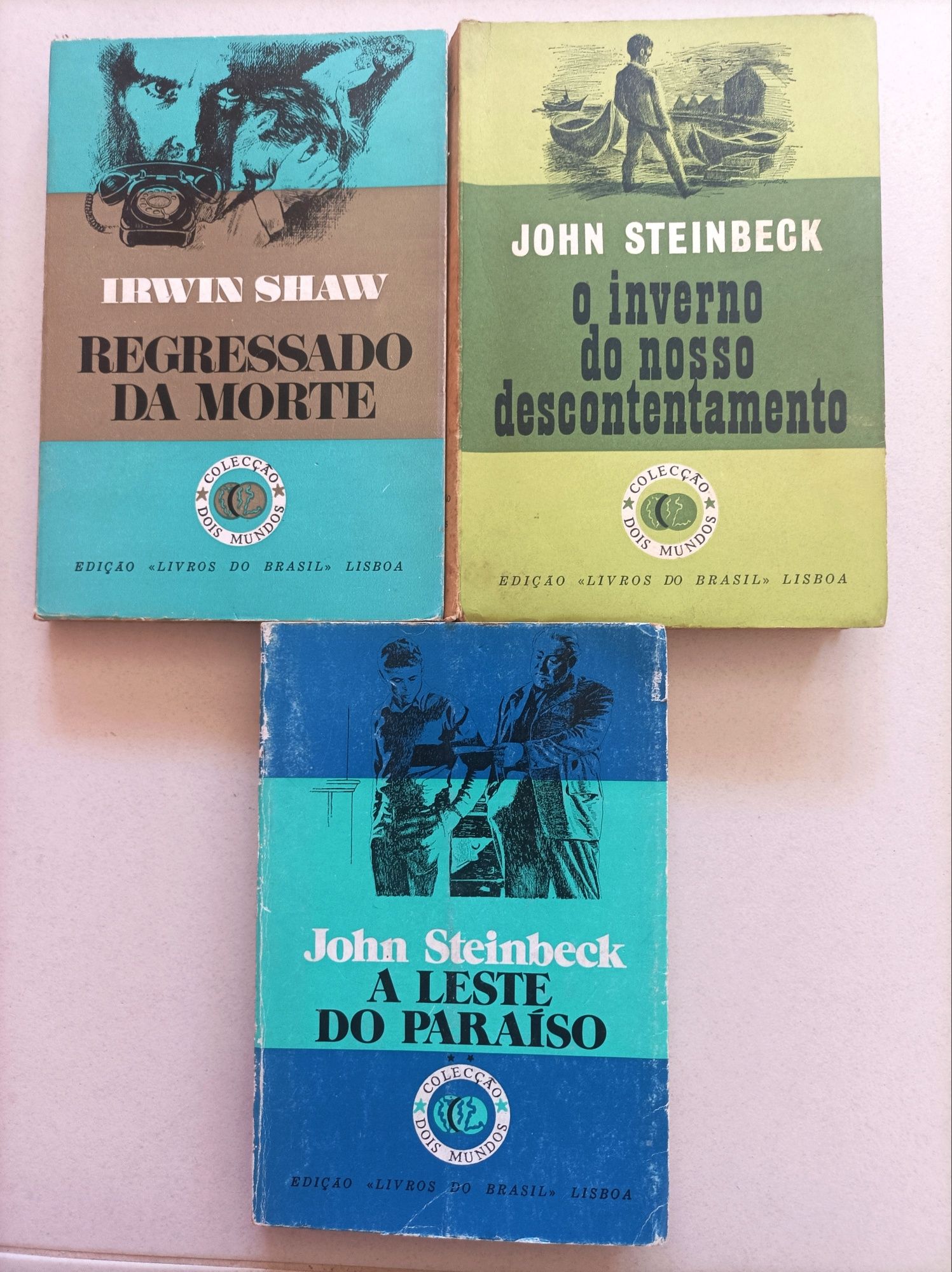 Livros antigos - Romances (John Steinbeck / Walter Scott / Irwin Shaw)