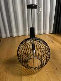 Lampa sufitowa metalowa czarna loft