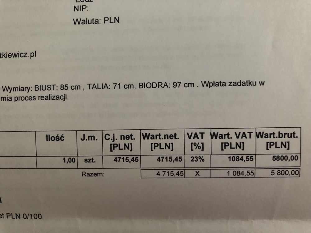 Suknia ślubna Be Only Agata Wojtkiewicz stan idealny XS / S