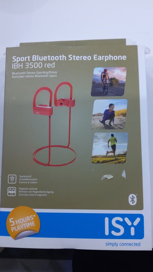 Słuchawki bezprzewodowe ISY IBH-3500-RD czerwone