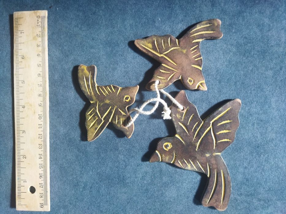 drewniane ozdoby, zawieszki ręcznie wykonane